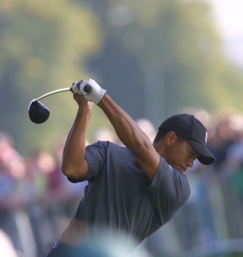 Tiger Woods playing golf